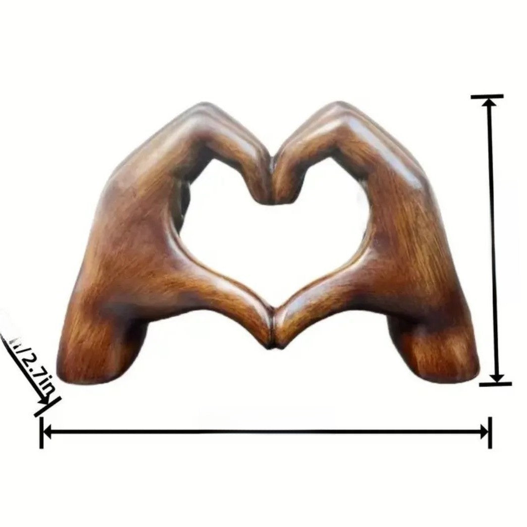 Creative Heart-Shaped Resin Statue Home Decoration