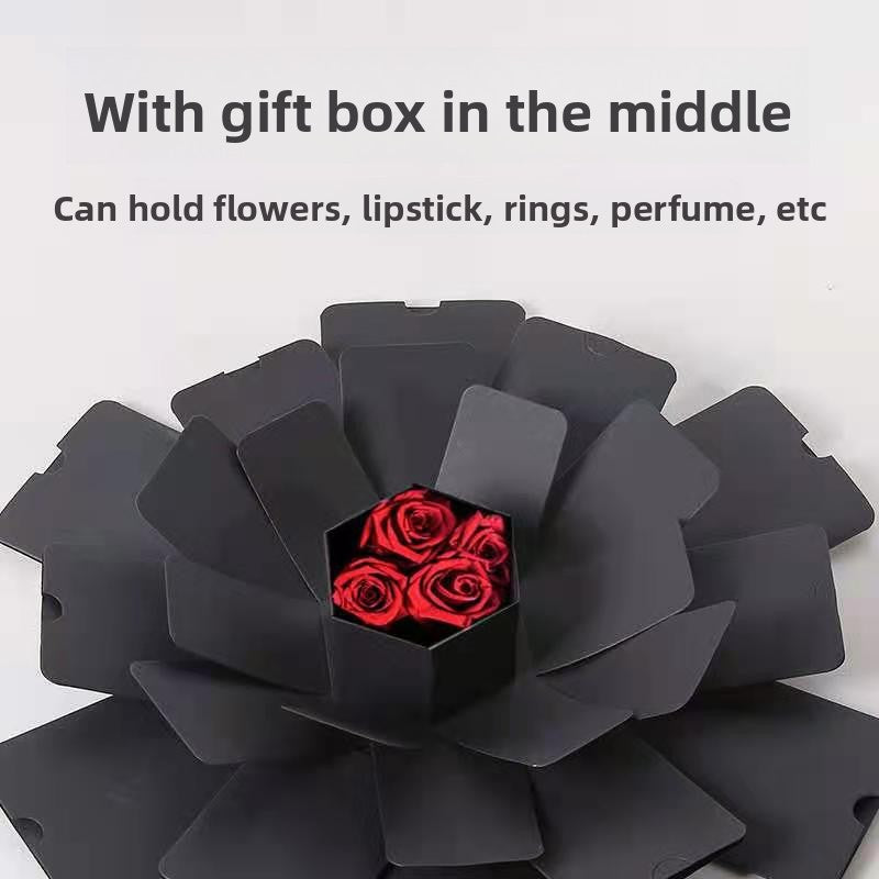 Hexagonal DIY Explosion Photo Album Gift Box
