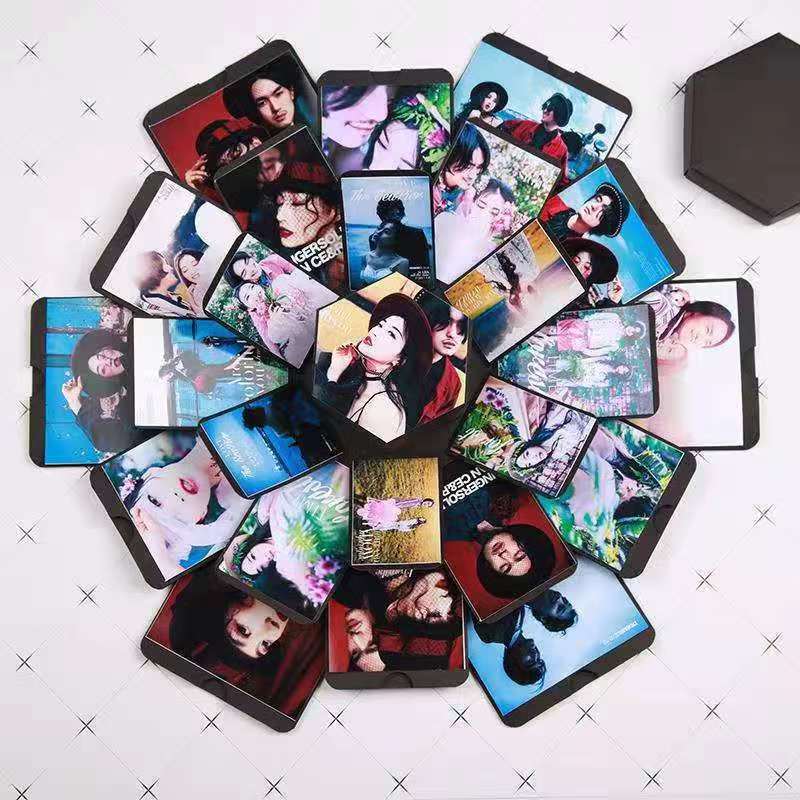 Hexagonal DIY Explosion Photo Album Gift Box