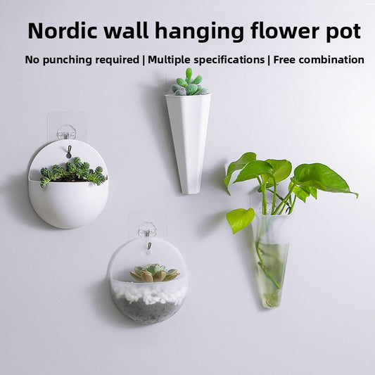 Home hydroponic wall-mounted flower pot