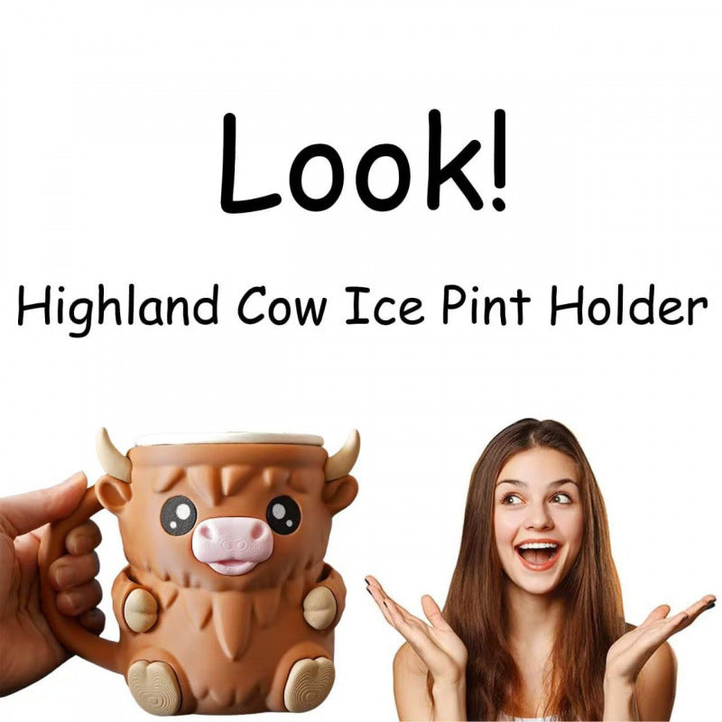 Highland Cow Ceramic Drink Holder