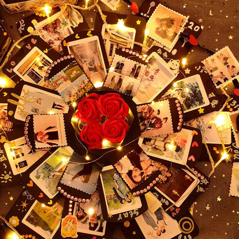 Hexagonal DIY Explosion Photo Album Gift Box